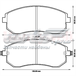 Передні тормозні колодки 572550J Jurid/Bendix