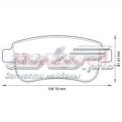 Купити 573286J Jurid/Bendix Задні колодки