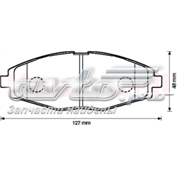 Передні тормозні колодки 572402J Jurid/Bendix
