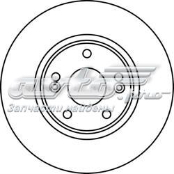 Диск гальмівний передній 562182JC Jurid/Bendix
