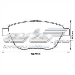 Купити 573204J Jurid/Bendix Колодки гальмівні передні, дискові