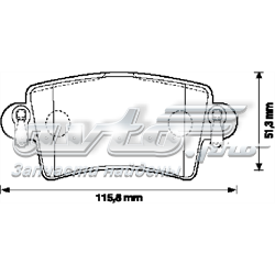 Купити 573055J Jurid/Bendix Задні колодки