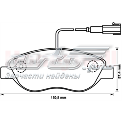 Купити 573076J Jurid/Bendix Колодки гальмівні передні, дискові