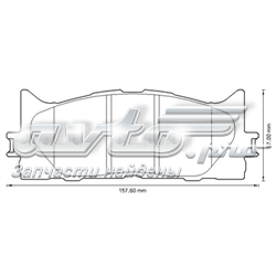 Гальмівні колодки Jurid/Bendix 572651J ціна, від 28.75 USD