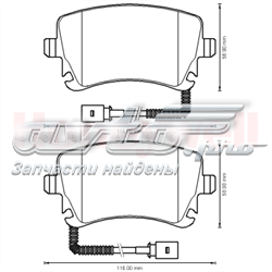 Колодки гальмові задні, дискові 573225J Jurid/Bendix