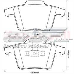 Купити 573236J Jurid/Bendix Задні колодки