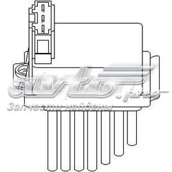 Резистор (опір) пічки, обігрівача салону 111035755 Hans Pries (Topran)