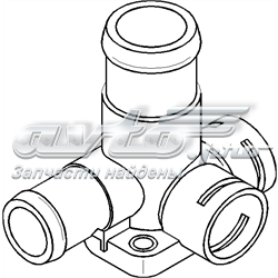 Фланець системи охолодження (трійник) 101456756 Hans Pries (Topran)