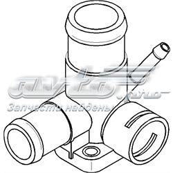 Фланець системи охолодження (трійник) 101457756 Hans Pries (Topran)