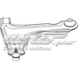 Важіль передньої підвіски нижній, лівий 203830586 Hans Pries (Topran)