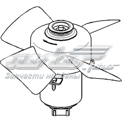 Електровентилятор охолодження в зборі (двигун + крильчатка) 107708755 Hans Pries (Topran)