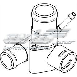 Фланець системи охолодження (трійник) 100315756 Hans Pries (Topran)