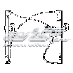 Механізм склопідіймача двері передньої, лівої 107387755 Hans Pries (Topran)