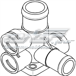 Фланець системи охолодження (трійник) 100718756 Hans Pries (Topran)