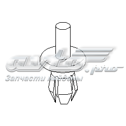 Пістон (кліп) кріплення підкрилки переднього крила 102540015 Hans Pries (Topran)
