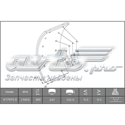 Колодки гальмові задні, барабанні A6684230010 Mercedes