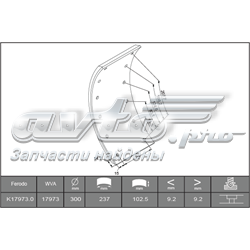 Купити A6704235911 Mercedes Колодки гальмові задні, барабанні