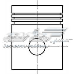 Поршень в комплекті на 1 циліндр, STD 0130200 Mahle Original