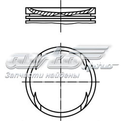 Поршень в комплекті на 1 циліндр, 2-й ремонт (+0,50) 635501 Mahle Original