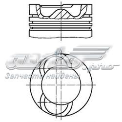 Поршень в комплекті на 1 циліндр, 1-й ремонт (+0,25) 0281901 Mahle Original