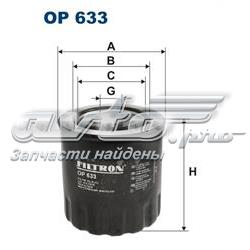 Масляний фільтр двигуна Filtron OP633 ціна, від 3.81 USD