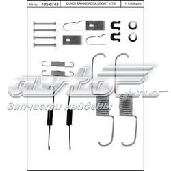 Монтажний комплект задніх барабанних колодок Quick Brake 1050743 ціна, від 9.52 USD