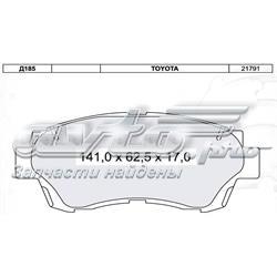 Колодки гальмівні передні, дискові D185E Dafmi