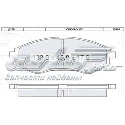 Колодки гальмівні передні, дискові D190E Dafmi