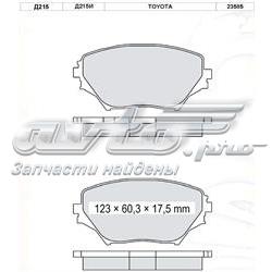 Колодки гальмівні передні, дискові D215E Dafmi