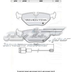 Колодки гальмові задні, дискові D765E Dafmi