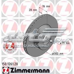 Диск переднього гальма Zimmermann 150126120 ціна, від 46.84 USD
