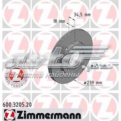 600320520 Zimmermann диск гальмівний передній