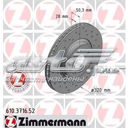 Диск гальмівний передній Zimmermann 610371652