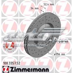 100335752 Zimmermann Гальмо дискове переднє