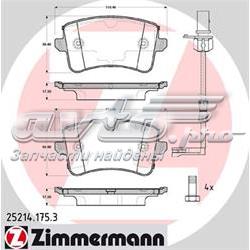 252141753 Zimmermann Колодки гальмівні задні, дискові