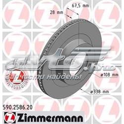 Диск гальмівний передній Zimmermann 590258620