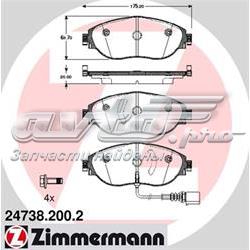 Купити 247382002 Zimmermann Колодки гальмівні передні, дискові