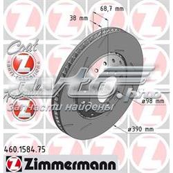 Диск гальмівний передній Zimmermann 460158475