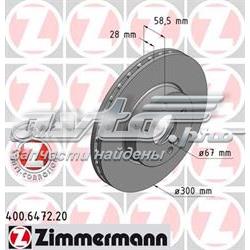 Диск переднього гальма Zimmermann 400647220 ціна, від 55.60 USD