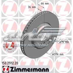 Диск переднього гальма Zimmermann 150291220 ціна, від 131.64 USD