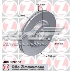 Диск переднього гальма Zimmermann 400363700 ціна, від 75.24 USD