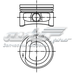 Поршня, 2-й ремонт (+0,50) Mahle Original 307102 ціна, від 108.98 USD