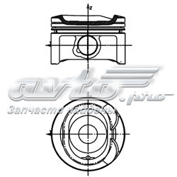 Поршень в комплекті на 1 циліндр, 2-й ремонт (+0,50) KOLBENSCHMIDT 40081620