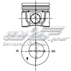 Поршень в комплекті на 1 циліндр, STD 99960600 Kolbenschmidt