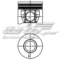 Поршень в комплекті на 1 циліндр, 2-й ремонт (+0,50) KOLBENSCHMIDT 40739620