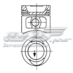 Поршень в комплекті на 1 циліндр, STD 93896600 Kolbenschmidt