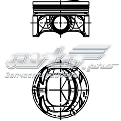 Поршень в комплекті на 1 циліндр, STD KSP00082 KSP