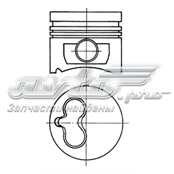 Поршень в комплекті на 1 циліндр, 2-й ремонт (+0,50) 92006820 Kolbenschmidt