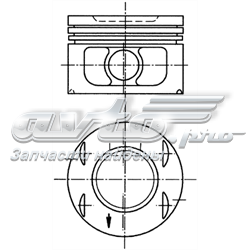 Купити 062881 Peugeot/Citroen Поршень в комплекті на 1 циліндр, STD
