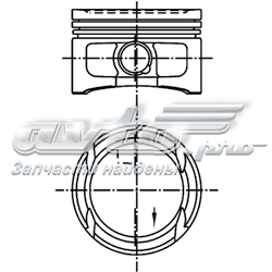 Поршня на 1 циліндр, STD Mahle Original 308900